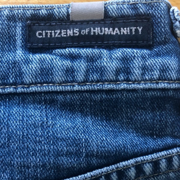 Citizens of Humanity Raw Hem Medium Wash Denim Shorts women’s 25 - Picture 9 of 9